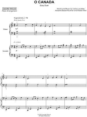 "O Canada" Sheet Music - 19 Arrangements Available Instantly - Musicnotes