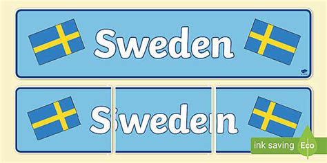 Free Sweden Display Banner Teacher Made Twinkl