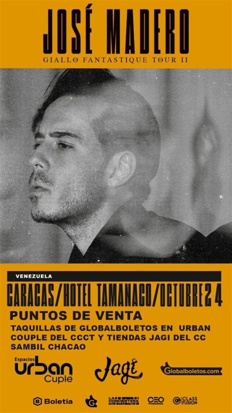 José Madero Llega Con Su “ Giallo Fantastique Tour Ii A Venezuela