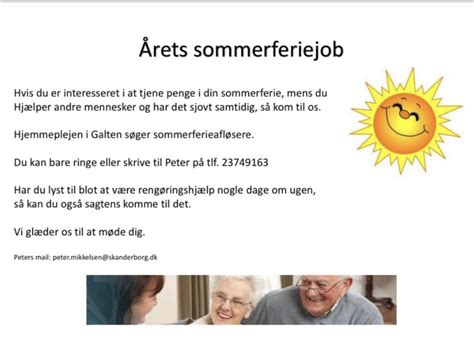 Hjemmeplejen i Galten søger sommerferie afløser GaltenSkovbyApp