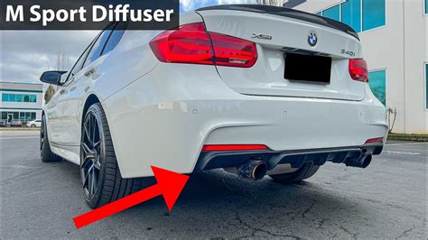 Bmw F30 F31 Performance Style Carbon Fiber Rear Diffuser 43 Off