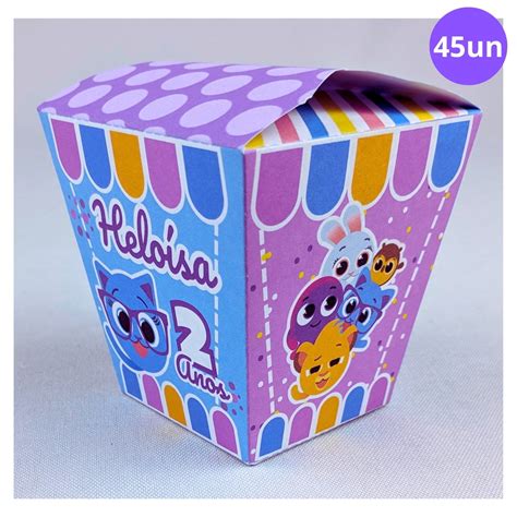 Kit Caixinha Sushi Bolofofo Menina Personalizada Infantil