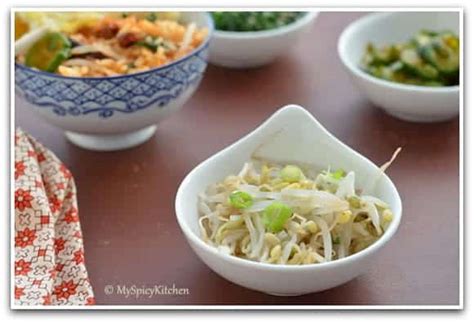 Korean Style Seasoned Beans Sprouts Salad Sukju Namul Muchim