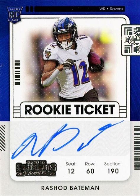 Rashod Bateman Contenders Rookie Ticket Auto Price Guide