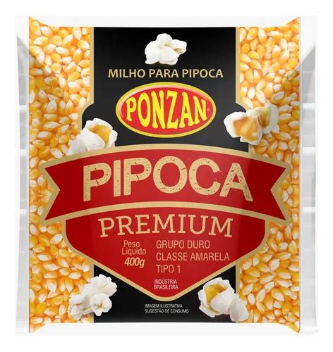 Milho Pipoca Tipo1 Ponzan Premium Pacote 400g Deliciosa MercadoLivre