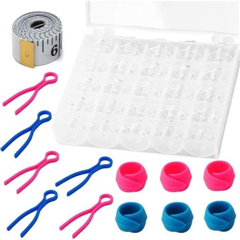 Kit De Bobines Pour Machine À Coudre 25 Bobines En Plastique