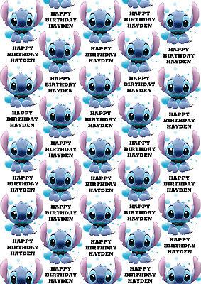 Disney Stitch Personalised Gift Wrap Lilo And Stitch Wrapping Paper