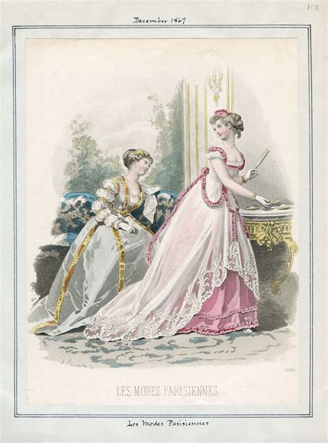 Les Modes Parisiennes December 1867 LAPL Victorian Era Fashion