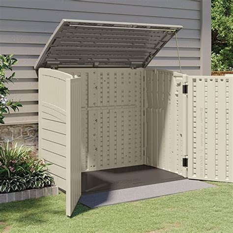 Sheds Suncast Cu Ft Horizontal Shed Vanilla W Stoney Roof