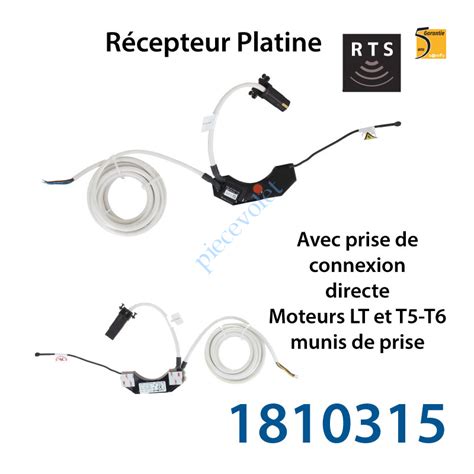 Somfy 1810315 Récepteur platine Rts ou Hz Etanche ip44 avec Prise de