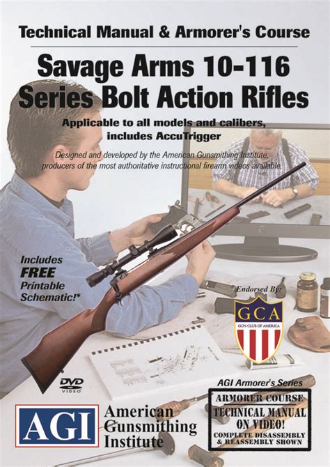 Agi Armorers Course For Savage Arms Series Bolt Action Rifles