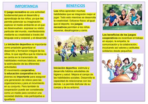 Triptico edu dddddddddddddddddddddddddddddd IMPORTANCIA Los niños