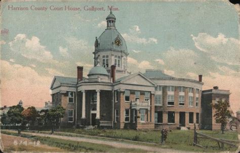 Harrison County Court House Gulfport Ms Postcard