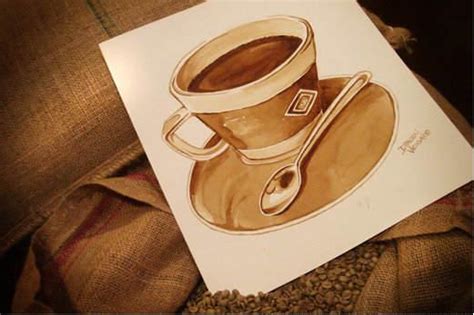 Healthy Lifestyle Coffee On Paper Art By Dirceu Veiga