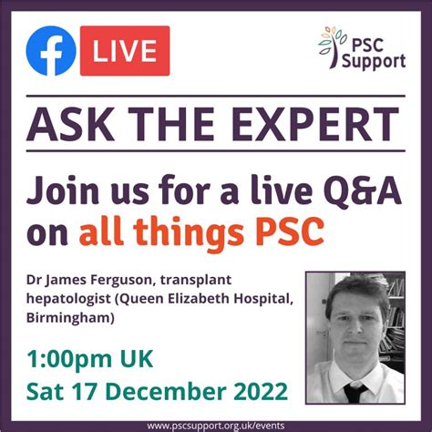 Ask The Expert Live PSC Q A With Dr James Ferguson 17 December 2022