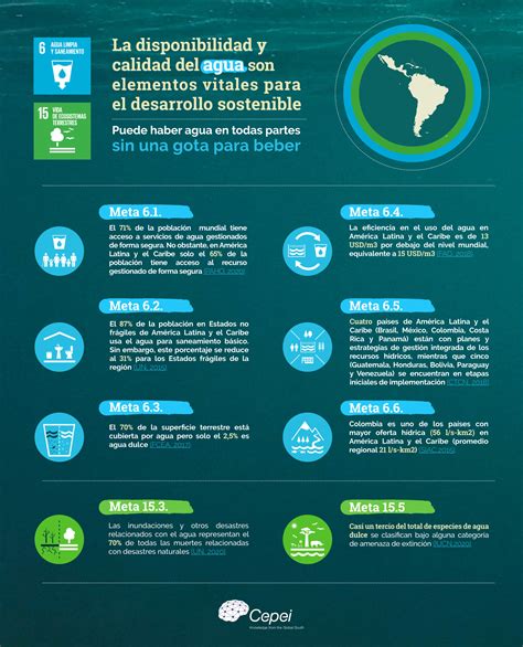 Infografía La Disponibilidad Y Calidad Del Agua Elementos Vitales Para