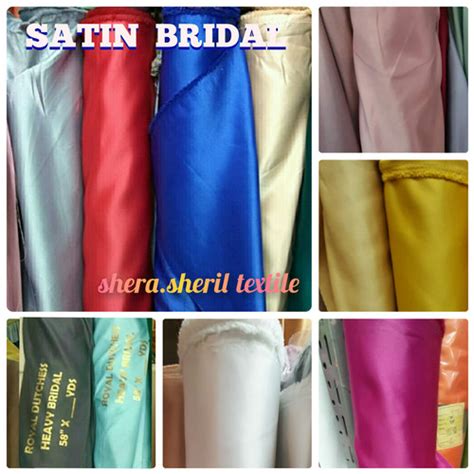 Jual Kain Satin Bridal Kain Satin Bridal Duchess Bahan Bridal