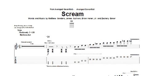 Scream (Guitar Tab) - Print Sheet Music Now