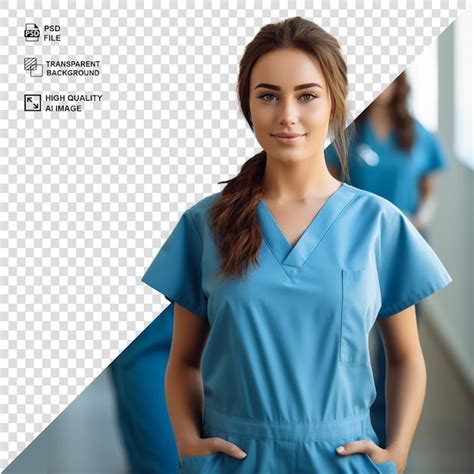 Premium Psd Female Nurse Isolated On Transparent Background