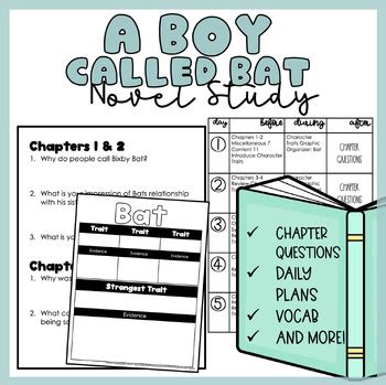 A Boy Called Bat Series Bundle | Novel Study Bundle by Empathetically Inspired