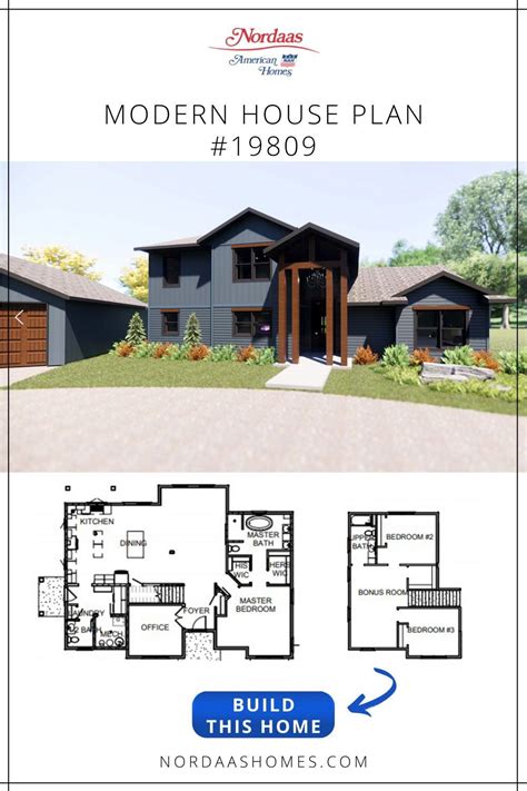 Modern House Design Plans with Open Concept Floor Plan | Nordaas Homes ...