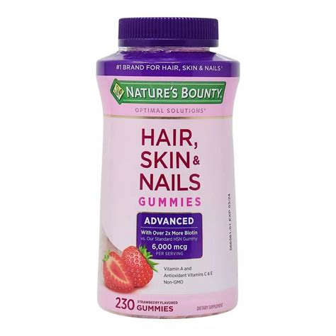 Nature S Bounty Advanced Hair Skin Nails Gummies 230 Asset Pharmacy