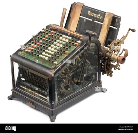 Early Th Century Burroughs Adding Machine Ca Stock Photo