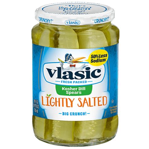 Reduced Sodium Kosher Dill Spears Vlasic Pickles