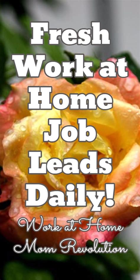 Work At Home Mom Revolution Work At Home Jobs For Moms Work From Home Jobs Working From