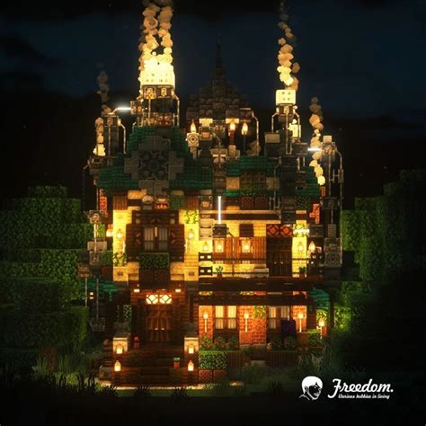 Minecraft Steampunk house tutorial | Minecraft fantasy house, Steampunk house, Minecraft ...