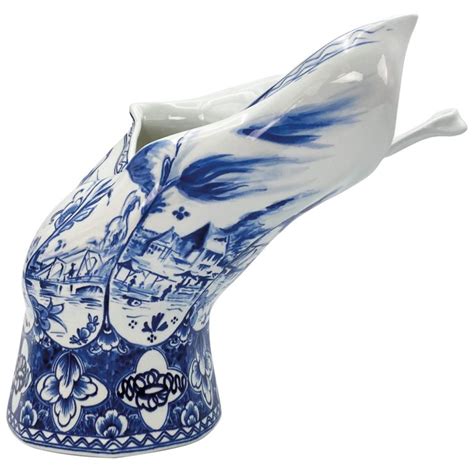 Moooi X Royal Delft Blow Away Vase Hand Painted The Cushion Shop