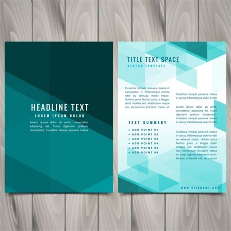 Free Vector Abstract Blue Shapes Brochure Flyer Design