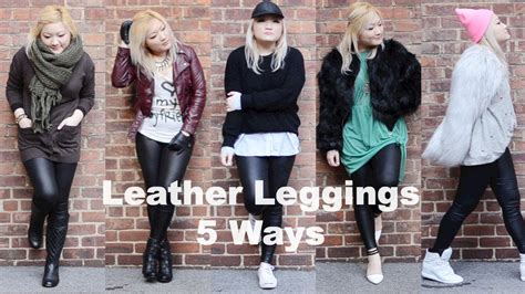 How To Style Faux Leather Leggings Youtube