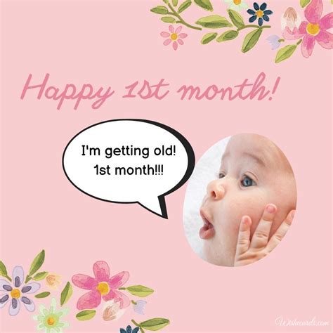 Happy 1st Month Birthday Cards With Wishes For Parents