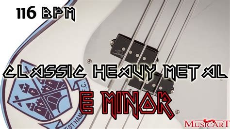 Steve Harris Style Pro Backing Track For Bass E Minor 116 Bpm Youtube