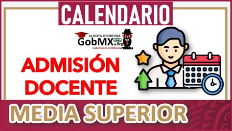 Calendario USICAMM Admisión Docente Educación Media Superior 2022 2023