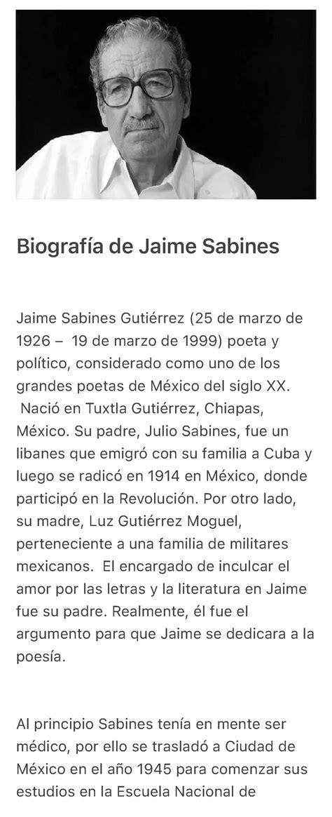 Biograf A De Jaime Sabines Biograf A De Jaime Sabines Jaime Sabines