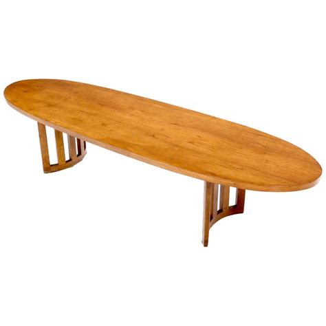 Mid Century Modern Solid Walnut Surfboard Coffee Table Mccobb Style At