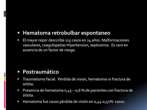 Hematoma Retrobulbar Ppt