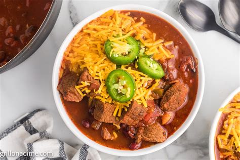 Smoked Brisket Chili Grillonadime