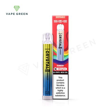 Rainbow Disposable Vape By Ske Crystal Bar Free Uk Delivery Vape Green