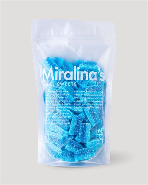 Sour Blue Raspberry Slices 500g Halal Sweets Sour Blue Gluten