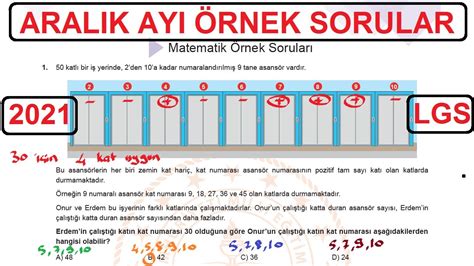 Aralık Ayı Örnek Sorular Lgs 2021 Aralık Ayı Örnek Soruları Matematik