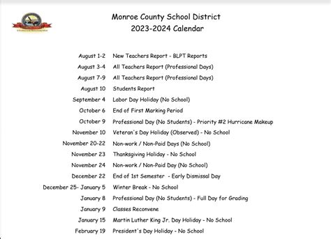 Monroe County School Calendar 2025 2026 - farah natalie