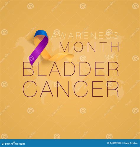 Bladder Cancer Awareness Calligraphy Poster Design Realistic Marigold