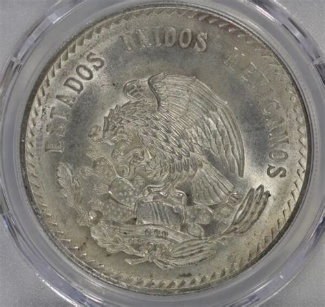 1948 Mo Mexico Silver 5 Pesos Cuauhtemoc PCGS UNC No Reserve J