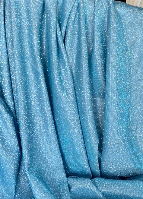 Light Blue Sparkle Fabric