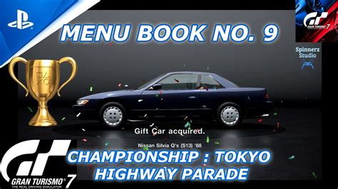 Gran Turismo 7 Cafe Menu Book No 9 Championship Tokyo Highway Parade