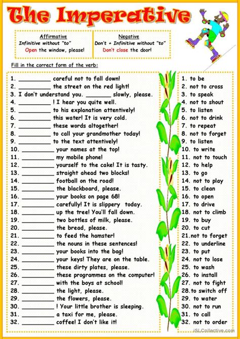 The Imperative: English ESL worksheets pdf & doc