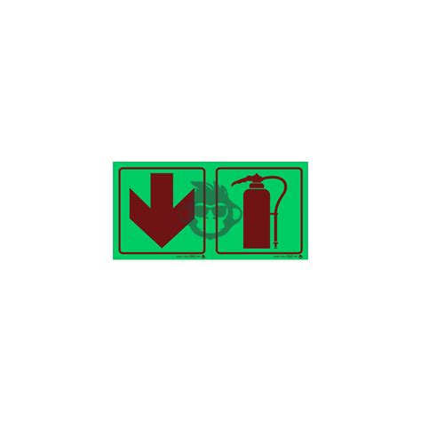 F13 Fire Extinguisher And Arrow Down Sabs Sign Printantics Home Of